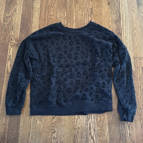 Z Supply Women’s Black Leopard Print Women's Sweater Size Small - Picture 1 of 7